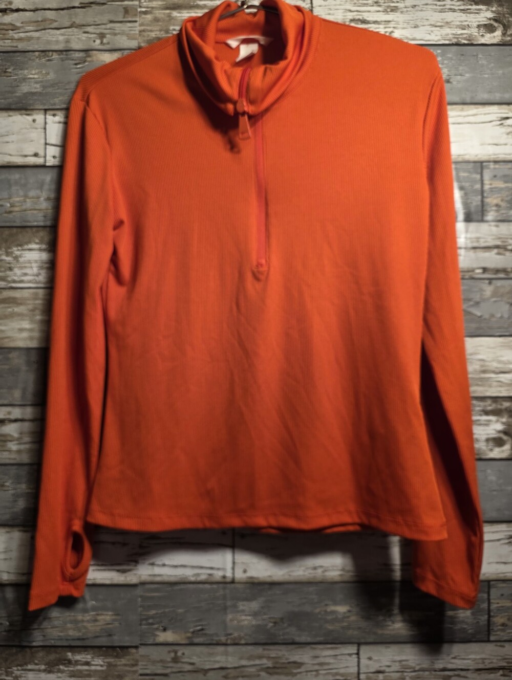 H&M Orange Half-Zip Cowl Neck Sweater